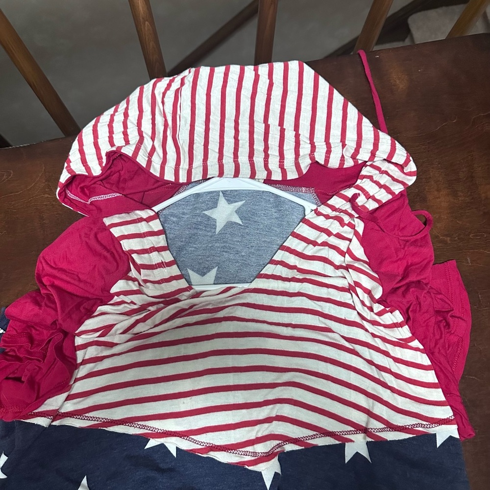 BiBi Red and White Striped Short Sleeve Tee